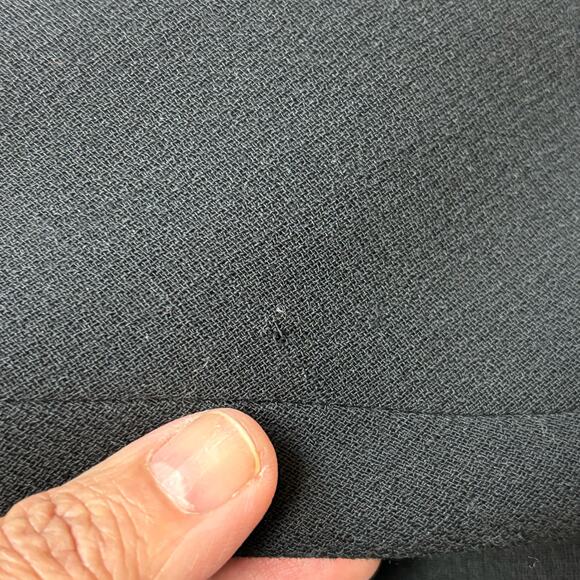 Vintage Rickie Freeman for TeriJon Black Wool Blazer w/ Animal Print Trim Sz 12 - Picture 9 of 10